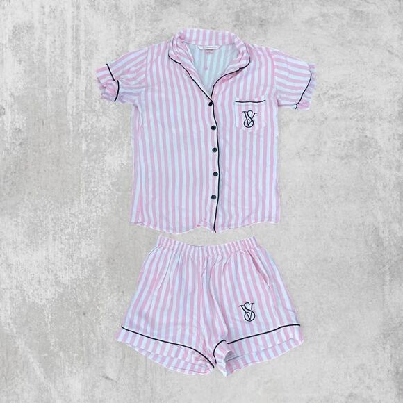 Victoria’s Secret Other - NWOT Victoria’s Secret Signature Pajama Set | Short Sleeve Top + Shorts Size S
